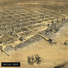 Load image into Gallery viewer, Digitally Restored and Enhanced 1868 Muskegon Michigan Map - Vintage Map of Muskegon MI Wall Art - History Map of Muskegon Michigan - Old Muskegon Map