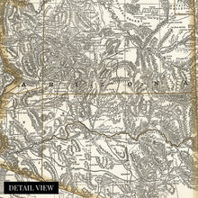Load image into Gallery viewer, Digitally Restored and Enhanced 1876 Arizona Map Poster - Old Map of Arizona Wall Art - Vintage Arizona Map Print - Indexed Arizona State Map History