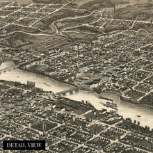 Load image into Gallery viewer, Digitally Restored and Enhanced 1880 Rockford Illinois Map Poster - Map of Rockford Wall Art - Rockford IL Map History - Old Rockford Map of Illinois