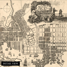 Load image into Gallery viewer, Digitally Restored and Enhanced 1804 Baltimore Map Poster - Vintage Map of Baltimore Wall Art - Old Baltimore City Map - Historic Map of Baltimore Maryland - Plan of The City of Baltimore MD