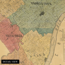 Load image into Gallery viewer, 1875 Clark County Indiana Map - Vintage Clark County Map of Indiana - Historic Jeffersonville Indiana Map - Old Clark County Indiana Wall Art - Louisville Metropolitan Area
