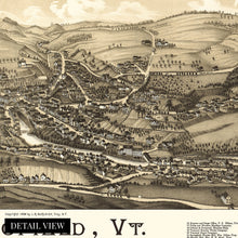 Cargar imagen en el visor de la galería, Digitally Restored and Enhanced 1886 Springfield Vermont Map - Vintage Springfield Wall Art - Old Map of Springfield Vermont Wall Art - Vermont State Map History - Bird's Eye View of Springfield City Map