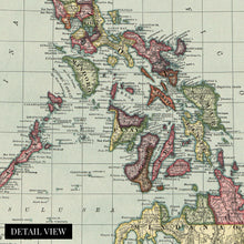 Load image into Gallery viewer, Digitally Restored and Enhanced 1906 Philippines Map Poster - Vintage Map of The Philippines Wall Art - Historic Map of Philippines Wall Decor - Old Philippines Artwork
