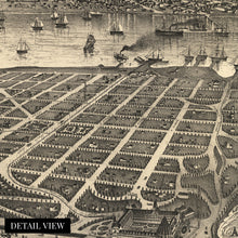 Cargar imagen en el visor de la galería, Digitally Restored and Enhanced 1880 Coronado California Map Poster - Old Coronado Beach San Diego Map of California - History Map of Coronado CA