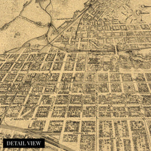Cargar imagen en el visor de la galería, Digitally Restored and Enhanced 1909 Map of Colorado Springs - Vintage Map of Colorado Springs Wall Art Decor Print Poster - Panoramic Birds Eye View of Colorado Springs with Points of Interest