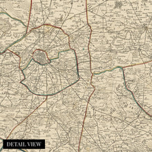 Load image into Gallery viewer, Digitally Restored and Enhanced 1811 Vintage Paris City Map - Vintage Paris Map Wall Art - History Map of Paris France Poster - Old Map of France Paris Region