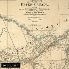 Load image into Gallery viewer, Digitally Restored and Enhanced 1836 Upper Canada Map Poster - Vintage Map of Canada - History Map of Upper Canada Province Settlements & Townships