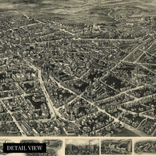 Cargar imagen en el visor de la galería, Digitally Restored and Enhanced 1918 Meriden Connecticut Map Art - Old City of Meriden Wall Art - History Map of Meriden City New Haven Connecticut