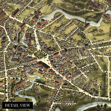Load image into Gallery viewer, Digitally Restored and Enhanced 1875 Taunton Massachusetts Map - History Map of Taunton MA Wall Art - Old City of Taunton Map of Massachusetts Poster