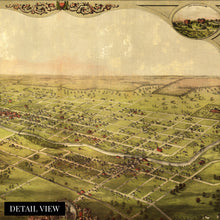 Cargar imagen en el visor de la galería, Digitally Restored and Enhanced 1886 Lansing Michigan Map Poster - Lansing Michigan Vintage Map - Bird's Eye View of The City of Lansing Michigan Wall Art - Old Lansing Michigan Map
