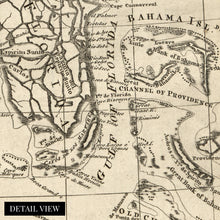 Load image into Gallery viewer, Digitally Restored and Enhanced 1763 East & West Florida Map - Vintage Map Wall Art - A Map of the New Governments Vintage Florida Map - Florida Map Wall Art - Vintage Florida Poster