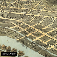 Load image into Gallery viewer, Digitally Restored and Enhanced 1868 Lafayette Indiana Map Poster - Old Map of Lafayette IN Wall Art Print - History Map of Lafayette Tippecanoe County