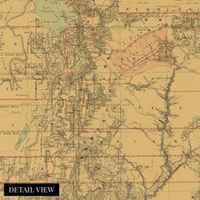 Load image into Gallery viewer, Digitally Restored and Enhanced 1879 Utah State Map - Utah State Vintage Map Wall Art - Old Historic Map of Utah Poster Showing Towns Counties Indian Reservations and Natural Features