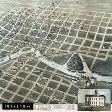 Load image into Gallery viewer, Digitally Restored and Enhanced 1881 Sioux Falls South Dakota Map - Vintage Sioux Falls Wall Art - Old Sioux Falls Map Poster - Historic Sioux Falls Minnehaha County South Dakota Map Print