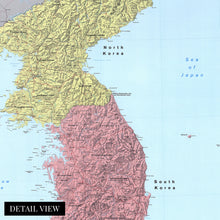 Cargar imagen en el visor de la galería, Digitally Restored and Enhanced 1986 Korean Peninsula Map - Vintage Map of Korean Peninsula Wall Art - Old Korea Map Poster - History Map of Korea Poster