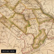 Load image into Gallery viewer, Digitally Restored and Enhanced 1831 Map of Bucks County Pennsylvania - Vintage Map of Bucks County Wall Art - Map of Bucks County PA with Townships and Statistics - Old Bucks County PA Map