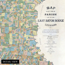 Load image into Gallery viewer, Digitally Restored and Enhanced 1895 East Baton Rouge Louisiana Map Poster - Vintage Map of The Parish of East Baton Rouge LA - Old East Baton Rouge Map Wall Art - Historic Map of Baton Rouge