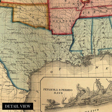 Load image into Gallery viewer, Digitally Restored and Enhanced 1861 American Civil War Map - Vintage Map of the United States Showing the Location of Military Posts, Arsenals, Navy Yards and Ports of Entry