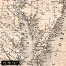 Load image into Gallery viewer, Digitally Restored and Enhanced 1862 Map of Virginia -Vintage Wall Art - Map of State of Virginia During the Civil War - State Map of Virginia - Virginia Wall Map - Virginia Decor