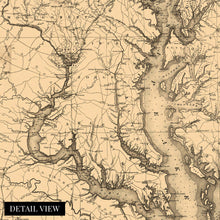 Load image into Gallery viewer, Digitally Restored and Enhanced 1841 Maryland State Map - Vintage Map of the State of Maryland Wall Art - Vintage Maryland Home Decor Poster Print - Showing Virginia Washington DC Chesapeake Bay
