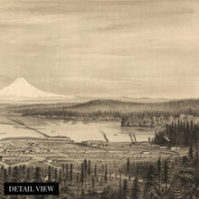 Load image into Gallery viewer, Digitally Restored and Enhanced 1878 Tacoma Washington Map - Vintage Tacoma Poster - Tacoma & Mount Rainier Puget Sound Washington Map - Old Tacoma Wall Art - Bird's Eye View of Tacoma WA Poster
