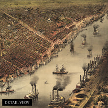 Cargar imagen en el visor de la galería, Digitally Restored and Enhanced 1885 New Orleans Louisiana Map - Vintage Map of New Orleans Wall Art - New Orleans Vintage Map - Historic New Orleans Poster with Names of Prominent Places
