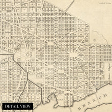 Cargar imagen en el visor de la galería, Digitally Restored and Enhanced 1840 Map of Washington DC - Vintage Washington DC Map Print - Historic Washington DC Map Art - Old Washington DC Poster - History Map of the City of Washington DC Wall Art