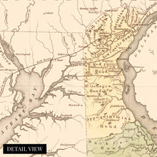 Load image into Gallery viewer, Digitally Restored and Enhanced 1838 Delaware State Map - Vintage Map of Delaware State Wall Art - Old Map Delaware Poster Showing Minor Civil Division Boundaries Townships - Delaware Bay Map