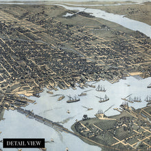 Load image into Gallery viewer, Digitally Restored and Enhanced 1893 Jacksonville Florida Map - Jacksonville Map Wall Art - Old Jacksonville FL Map - Bird's Eye View Vintage Map of Jacksonville Florida with Points of Interest