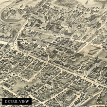 Load image into Gallery viewer, Digitally Restored and Enhanced 1877 Peabody Massachusetts Map - Old Peabody City Essex County Massachusetts Wall Art - View of Peabody MA Map History