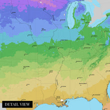 Cargar imagen en el visor de la galería, Digitally Restored and Enhanced 2012 USDA Plant Hardiness Zone Map - United States Vegetation and Climate Map - Published by US Department of Agriculture and OSU