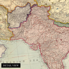 Cargar imagen en el visor de la galería, Digitally Restored and Enhanced 1912 Middle East Map - Vintage Map of Countries Between Constantinople & Calcutta - Old Map of Turkey in Asia Persia Afghanistan & Turkestan - India South Asia Map History