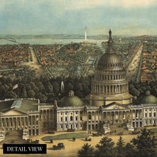 Load image into Gallery viewer, Digitally Restored and Enhanced 1871 Washington DC Map Art - Vintage Washington DC Print - Historic United States Capitol Building Washington DC Wall Art - Old Map Washington DC Poster