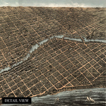 Cargar imagen en el visor de la galería, Digitally Restored and Enhanced 1872 Milwaukee Map - Vintage Map of Milwaukee Wall Art - Old Milwaukee Wisconsin Map - Historic Wall Map of Milwaukee Poster - Bird's Eye View Map of Milwaukee WI
