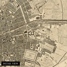 Load image into Gallery viewer, Digitally Restored and Enhanced 1797 Dublin Ireland Map - Vintage Map of Ireland Wall Art - Old Dublin City Map Poster - Historic Map of Dublin Wall Art - A Plan of the City of Dublin Map