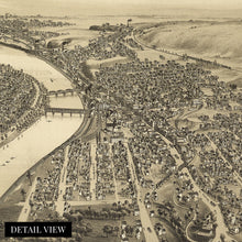 Load image into Gallery viewer, Digitally Restored and Enhanced 1892 Map of Pittston & West Pittston Pennsylvania - Vintage Pennsylvania Map - Old Pittston & West Pittston PA Wall Art