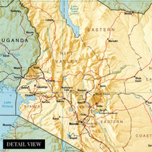 Load image into Gallery viewer, Digitally Restored and Enhanced 1988 Kenya Map Poster - Kenya Wall Map - Map of Kenya Africa