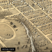 Load image into Gallery viewer, Digitally Restored and Enhanced 1868 Elyria Ohio Map Poster - Vintage Map of Elyria Wall Art - Old Bird's Eye View of Elyria Lorain County Ohio Wall Map