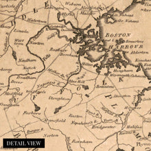 Load image into Gallery viewer, Digitally Restored and Enhanced 1796 Map of Massachusetts - Vintage Map of Massachusetts Wall Art - Massachusetts Wall Map - Mass State Map - Map of Massachusetts Poster - Massachusetts Print