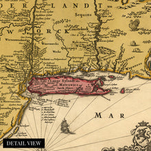 Cargar imagen en el visor de la galería, Digitally Restored and Enhanced 1690 Eastern United States Map Poster - Vintage Wall Map of New England Poster - New Netherland Map History - Old New Amsterdam New York City Map Wall Art