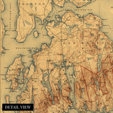 Load image into Gallery viewer, Digitally Restored and Enhanced 1922 Acadia National Park Map - Vintage Map Acadia National Park Wall Art - Vintage National Park Poster Acadia Maine United States - Acadia National Park Print
