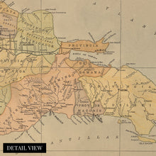 Load image into Gallery viewer, Digitally Restored and Enhanced 1910 Dominican Republic Map Poster - Vintage Map of Dominican Republic Wall Art - Old Mapa de la Republica Dominicana