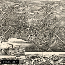 Load image into Gallery viewer, Digitally Restored and Enhanced 1882 Plymouth Massachusetts Map Poster - Vintage Plymouth Massachusetts Wall Art - Old Plymouth Massachusetts Map Poster Showing Index to Points of Interest