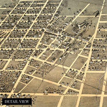 Load image into Gallery viewer, Digitally Restored and Enhanced 1869 Champaign Illinois Map - Old Champaign City Champaign County Illinois Poster - History Map of Champaign IL Wall Art
