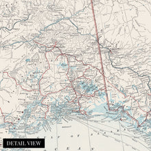 Load image into Gallery viewer, Digitally Restored and Enhanced 1914 Alaska Map Poster - Vintage Map of Alaska Wall Art - Old Juneau Alaska Map Art - State of Alaska Map History