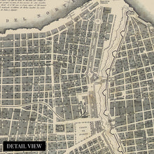 Load image into Gallery viewer, Digitally Restored and Enhanced 1849 Havana Cuba Map Print - Picturesque Map of Havana Cuba Wall Art with House Numbers - History Map of Cuba Poster