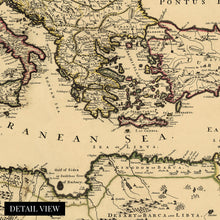 Cargar imagen en el visor de la galería, Digitally Restored and Enhanced 1680 Mediterranean Sea Map Print - Vintage Map of the Mediterranean Wall Art - Historic Mediterranean Poster - Old Mediterranean Map Divided Into Principal Parts or Seas
