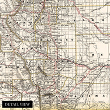 Load image into Gallery viewer, Digitally Restored and Enhanced 1879 Colorado Map Poster - Vintage Colorado Map - Old State Map of Colorado Wall Art - Historic Colorado Wall Map Showing Railroads Counties Cities Towns Rivers