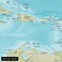 Load image into Gallery viewer, Digitally Restored and Enhanced 2021 Central America Map - Central America and Caribbean Map - Wall Map of Central America and the Caribbean Poster Print