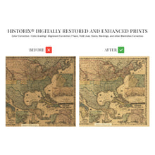 Load image into Gallery viewer, Digitally Restored and Enhanced 1862 United States Railroad and Military Map - Vintage Map of USA Mexico West Indies - American Civil War Map Poster Wall Art - US History Map Civil War Print